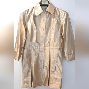 SARA CAMPBELL | Silk Metallic Gold Coat/Tunic/Dress